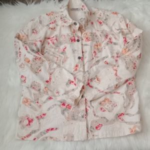 Vintage Chico's Design Jacket Womens Size 2 Beige Color